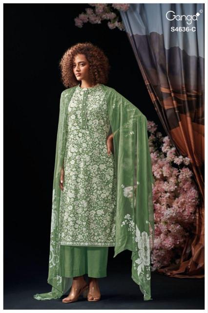 Ganga anera 4636 dress material wholesale market in india cheapest